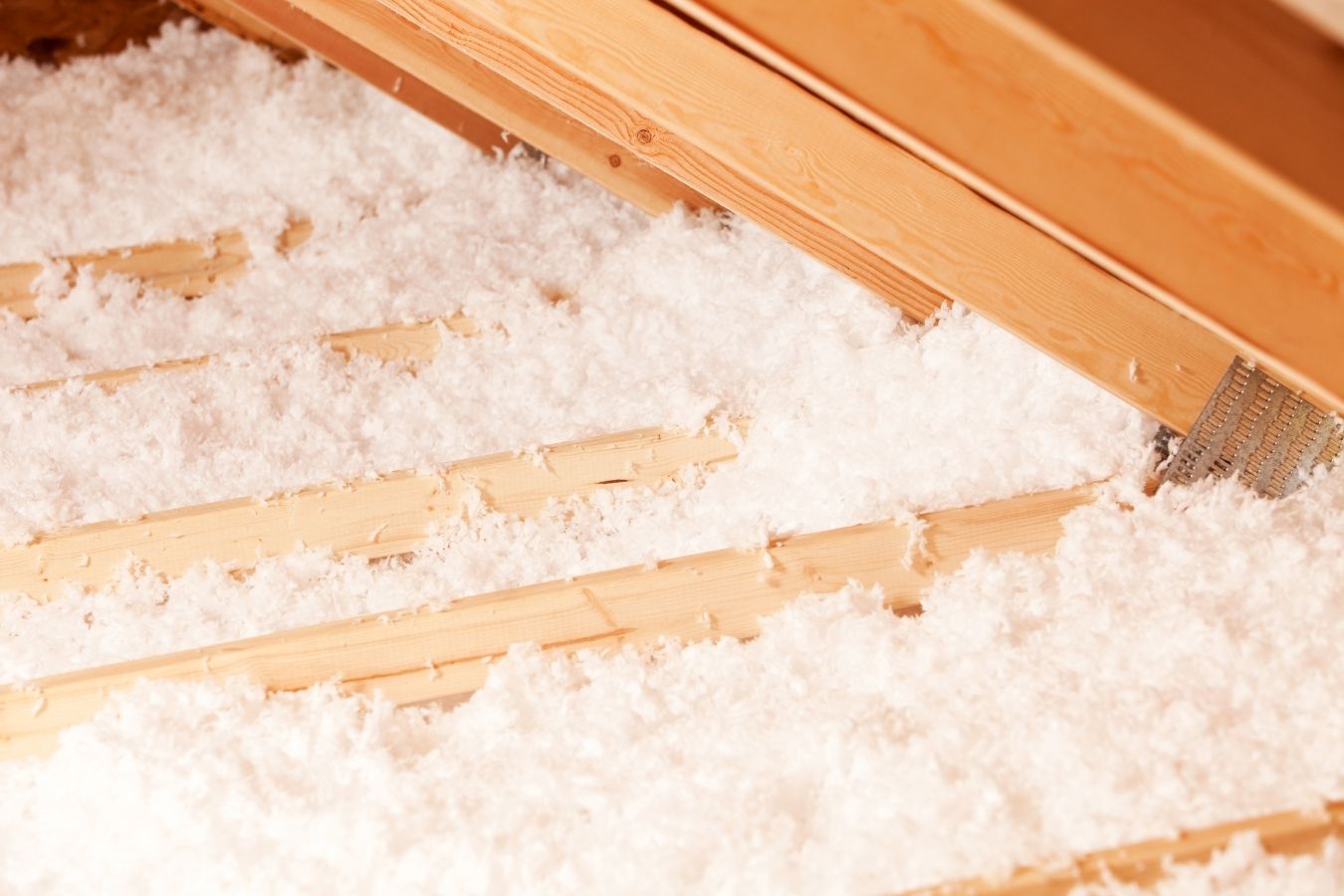 Insulation on an attic floor