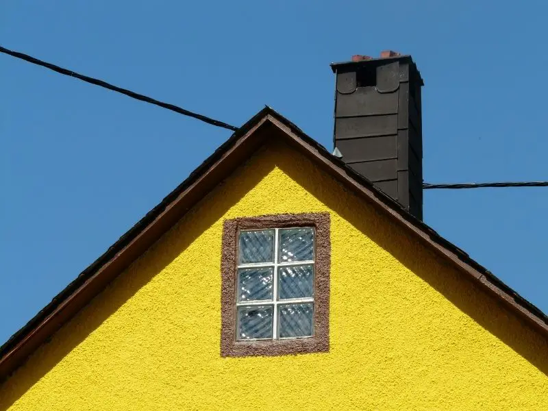 A gable roof