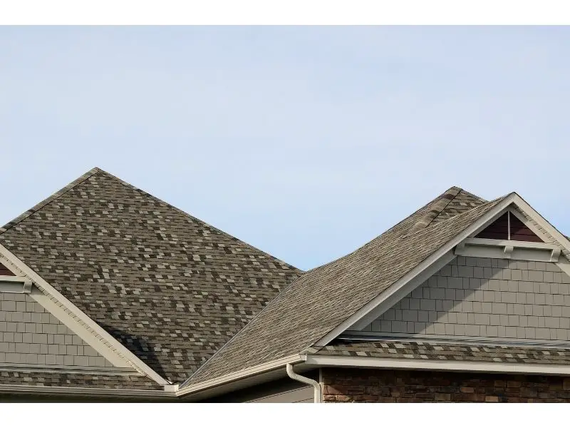 A combination of hip and gable roof