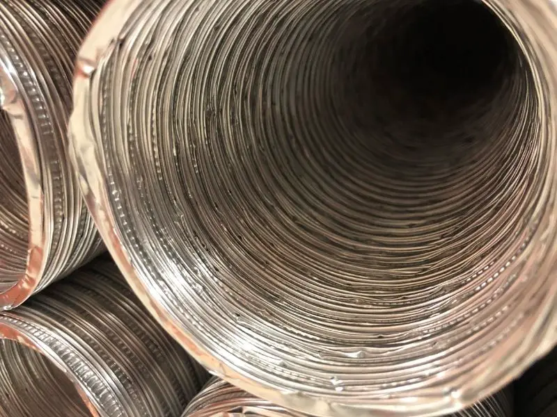 Inside of a flexible duct