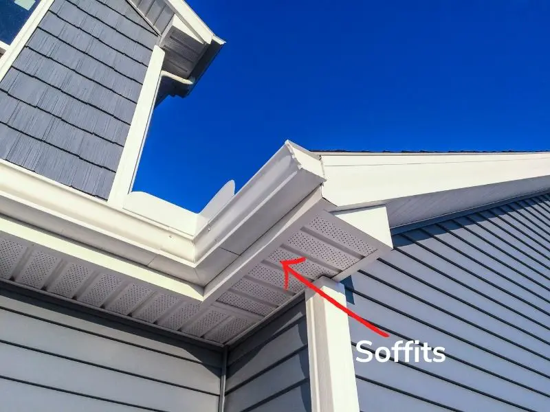 Soffits on a building