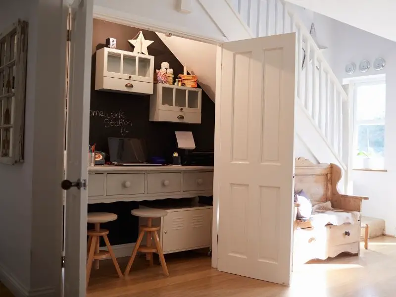 An under stairs cupboard