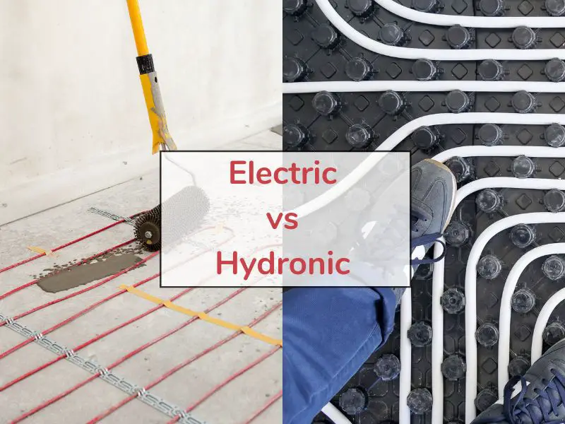 electric and hydronic heating systems side by side compared