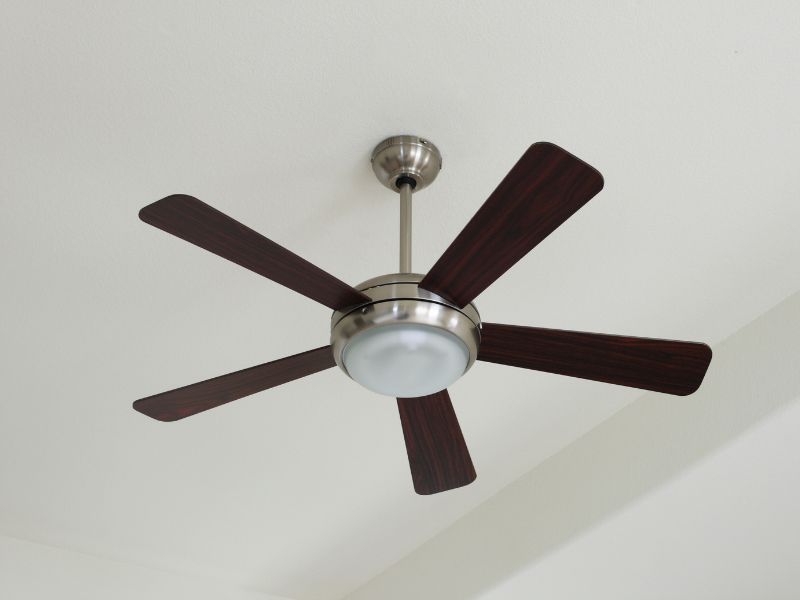 Picture of a ceiling fan that is going to turn on by itself